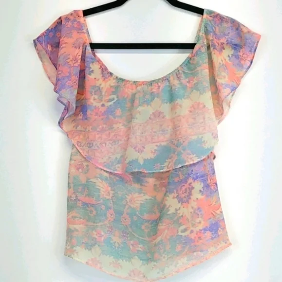 Show Me Your Mumu Blouse Chiquita Malibu Top Size XS - Picture 4 of 7